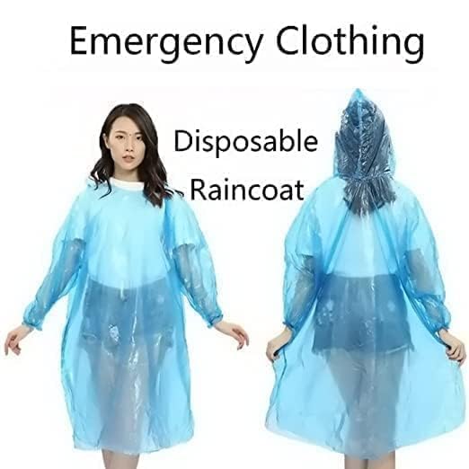 pack  of 10 psc Rain Card for Emergency Use  | Waterproof Rain with Smallest Pocket Size| Easy to Carry & Use and Reusable | 2 to 3 time wear Thin Plastic