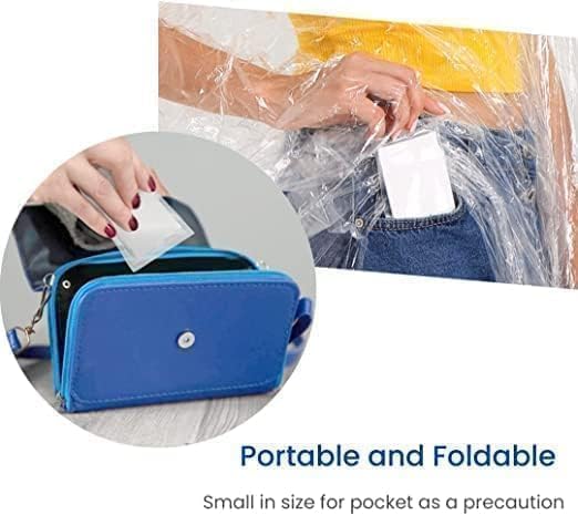 pack  of 10 psc Rain Card for Emergency Use  | Waterproof Rain with Smallest Pocket Size| Easy to Carry & Use and Reusable | 2 to 3 time wear Thin Plastic